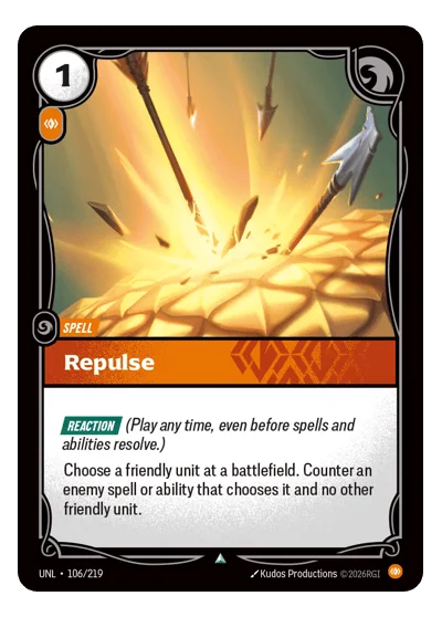 Repulse UNL-106 Riftbound TCG