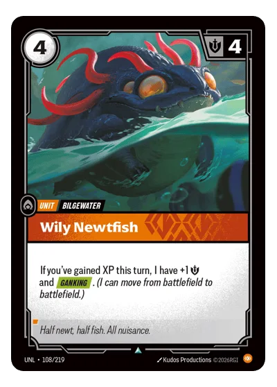 Wily Newtfish UNL-108 Riftbound TCG