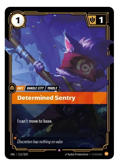 Determined Sentry UNL-111 Riftbound TCG
