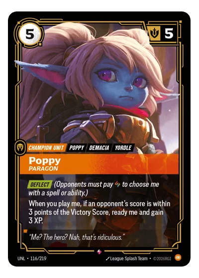 Poppy, Paragon UNL-116 Riftbound TCG