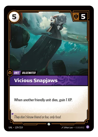 Vicious Snapjaws UNL-129 Common Unleashed Riftbound TCG Card