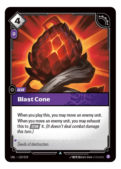 Blast Cone UNL-133 Uncommon Unleashed Riftbound TCG Card