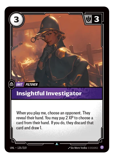 Insightful Investigator UNL-135 Riftbound TCG