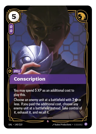 Conscription UNL-140 Riftbound TCG
