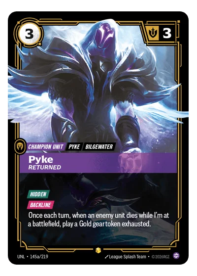 Pyke, Returned UNL-145a Riftbound TCG
