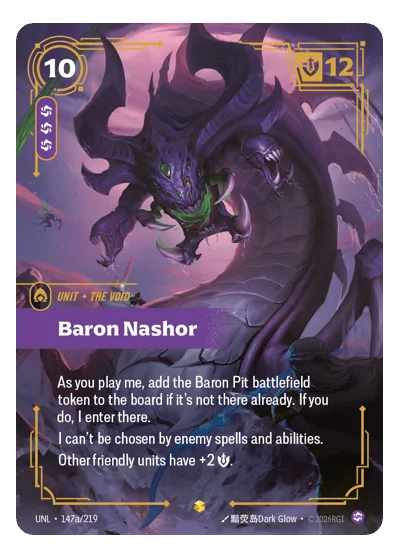 Baron Nashor UNL-147a Riftbound Chase Card