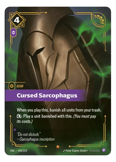 Cursed Sarcophagus UNL-148 Riftbound Chase Card