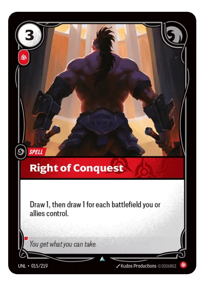 Right Of Conquest UNL-15 Riftbound TCG
