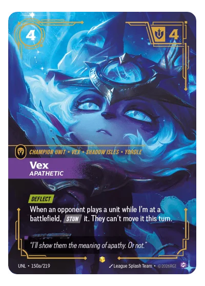 Vex, Apathetic UNL-150a Riftbound TCG