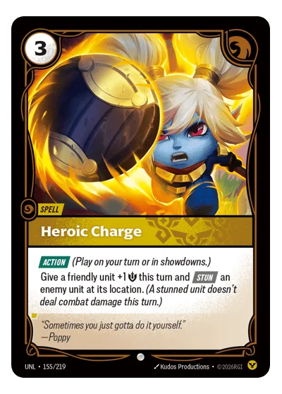 Heroic Charge UNL-155 Riftbound TCG