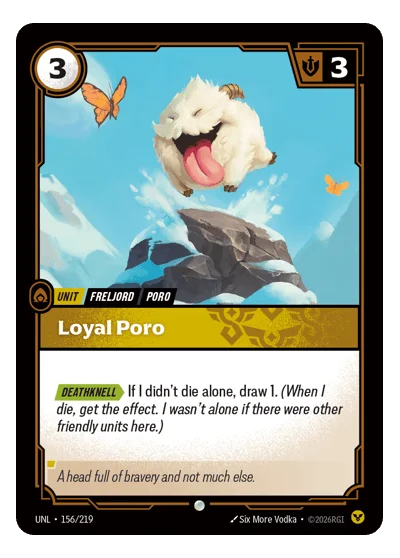 Loyal Poro UNL-156 Riftbound TCG