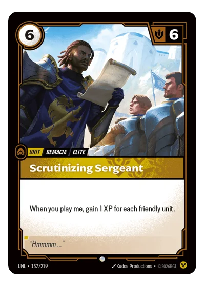 Scrutinizing Sergeant UNL-157 Riftbound TCG