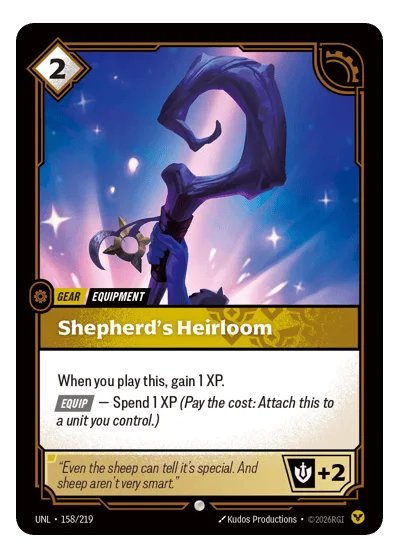 Shepherd's Heirloom UNL-158 Riftbound TCG