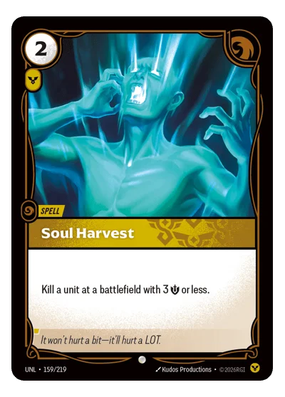 Soul Harvest UNL-159 Riftbound TCG