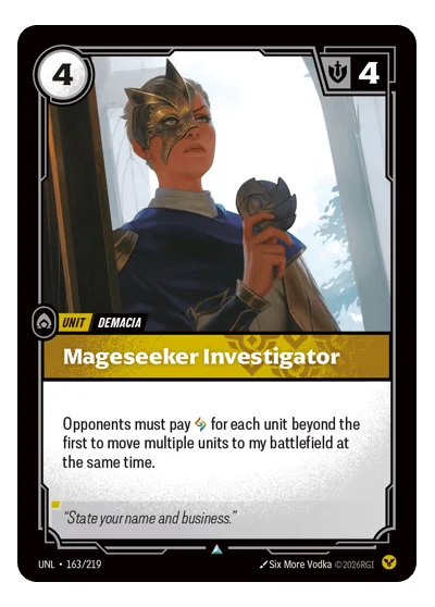 Mageseeker Investigator UNL-163 Riftbound TCG
