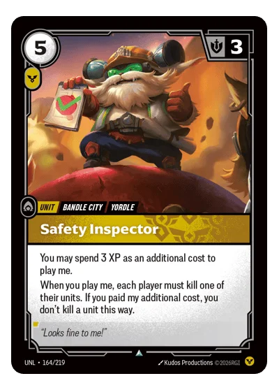 Safety Inspector UNL-164 Riftbound TCG