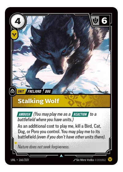Stalking Wolf UNL-166 Riftbound TCG