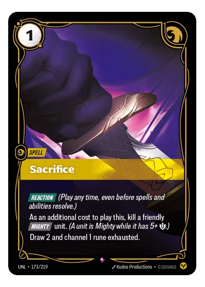 Sacrifice UNL-173 Riftbound TCG