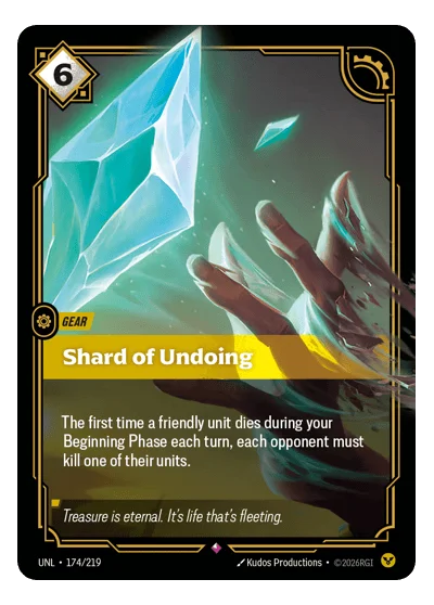 Shard Of Undoing UNL-174 Riftbound TCG