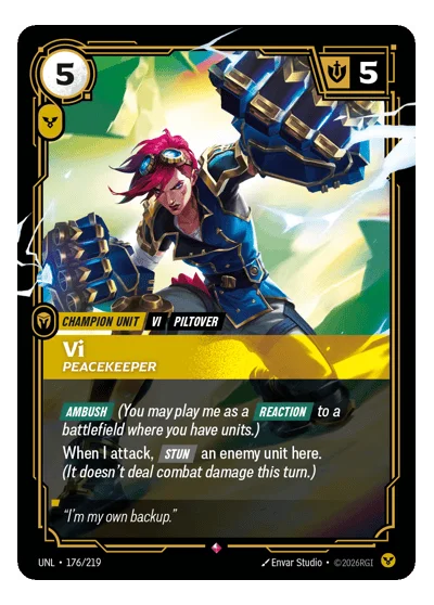Vi, Peacekeeper UNL-176 Riftbound TCG