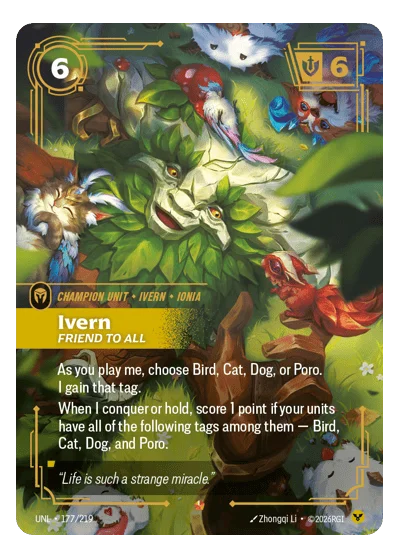 Ivern, Friend To All UNL-177 Riftbound Chase Card