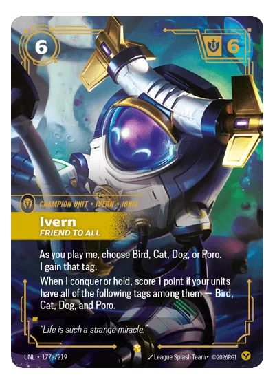 Ivern, Friend To All UNL-177a Riftbound Chase Card