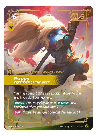 Poppy, Defender Of The Meek UNL-178 Riftbound TCG
