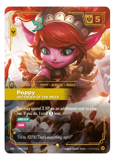 Poppy, Defender Of The Meek UNL-178a Riftbound Chase Card