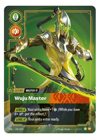 Wuju Master UNL-191 Rare Unleashed Riftbound TCG Card