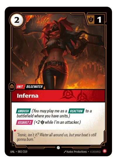 Inferna UNL-2 Riftbound TCG