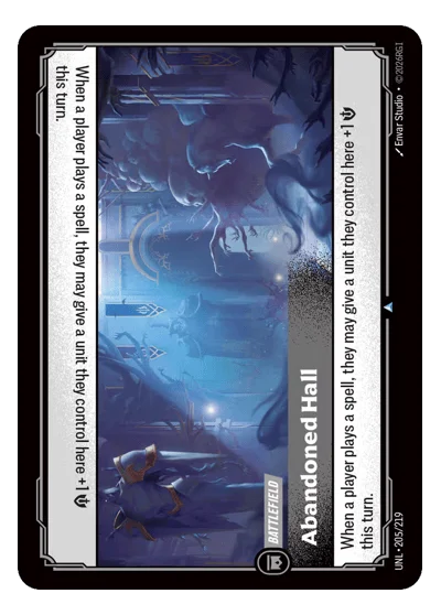 Abandoned Hall UNL-205 Riftbound TCG