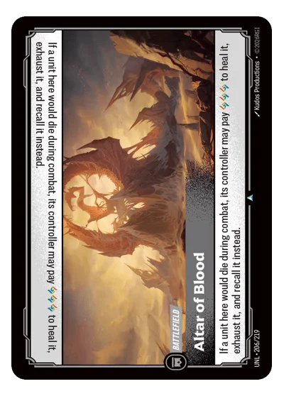Altar Of Blood UNL-206 Riftbound TCG