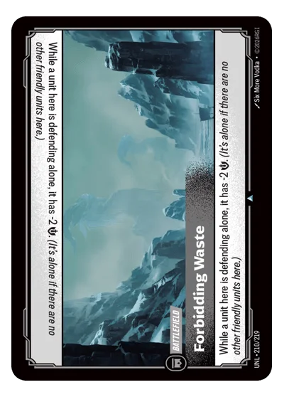 Forbidding Waste UNL-210 Uncommon Unleashed Riftbound TCG Card