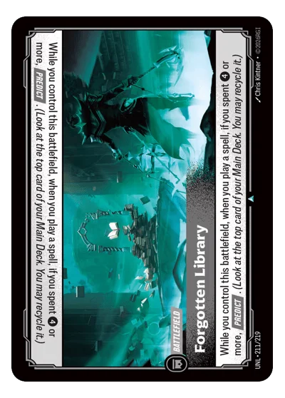 Forgotten Library UNL-211 Riftbound TCG
