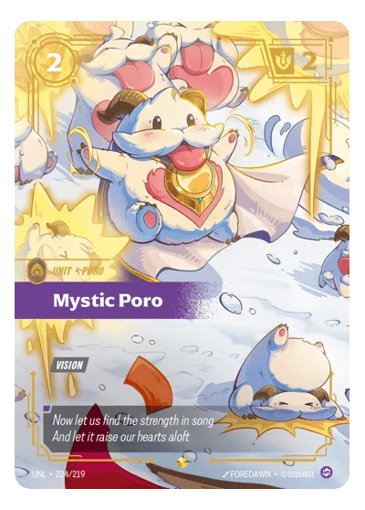 Mystic Poro UNL-224 Riftbound Chase Card