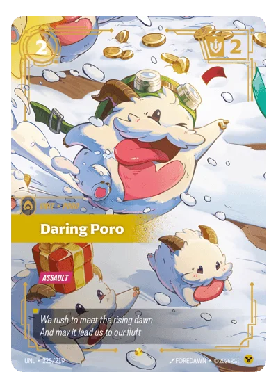 Daring Poro UNL-225 Riftbound Chase Card