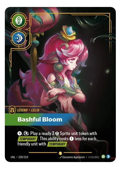 Bashful Bloom UNL-230 Overnumbered Unleashed Riftbound TCG Card