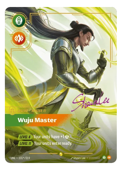 Wuju Master UNL-231* Riftbound Chase Card