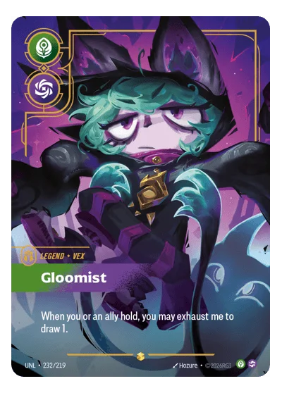 Gloomist UNL-232 Riftbound Chase Card