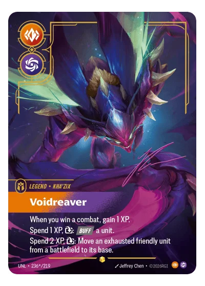 Voidreaver UNL-236* Riftbound TCG