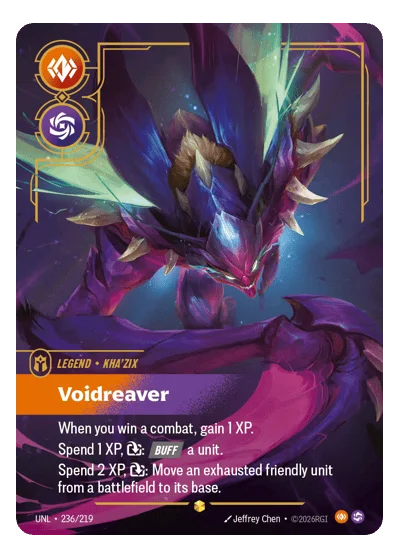 Voidreaver UNL-236 Overnumbered Unleashed Riftbound TCG Card