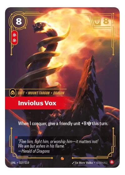 Inviolus Vox UNL-27 Riftbound Chase Card