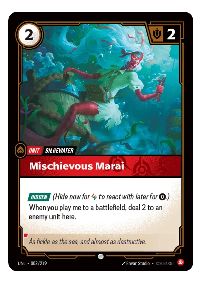 Mischievous Marai UNL-3 Common Unleashed Riftbound TCG Card