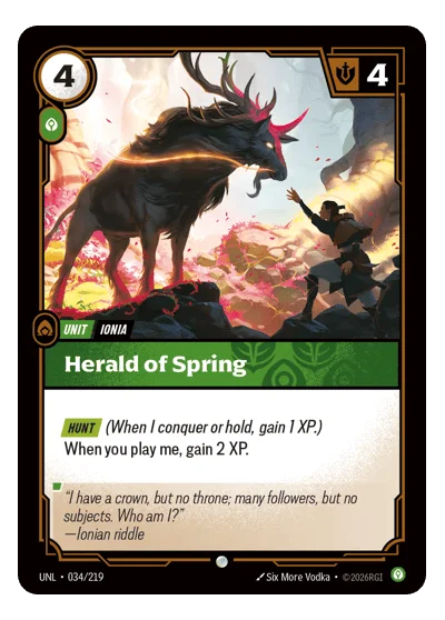 Herald Of Spring UNL-34 Riftbound TCG