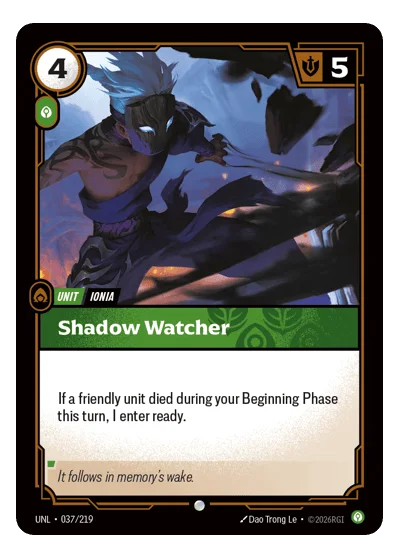 Shadow Watcher UNL-37 Riftbound TCG