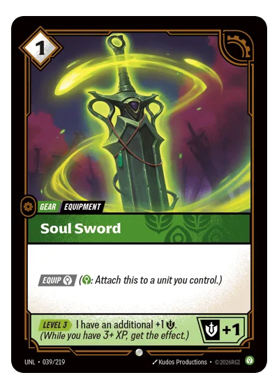 Soul Sword UNL-39 Riftbound TCG