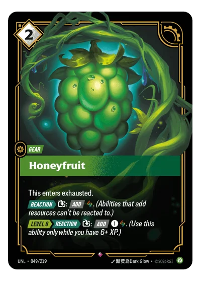Honeyfruit UNL-49 Rare Unleashed Riftbound TCG Card