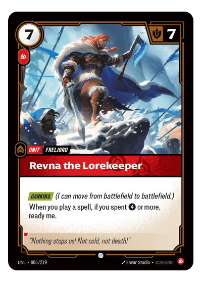 Revna The Lorekeeper UNL-5 Riftbound TCG