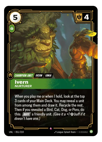 Ivern, Nurturer UNL-51 Riftbound TCG