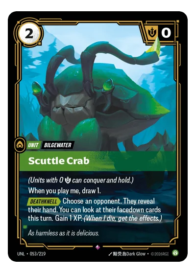 Scuttle Crab UNL-53 Riftbound TCG